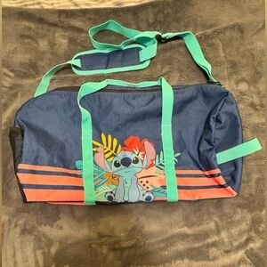 Disney Stitch Duffle Bag - Travel carry on, gym, activities - Navy Teal